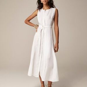 J. Crew Seamed Linen Maxi Dress